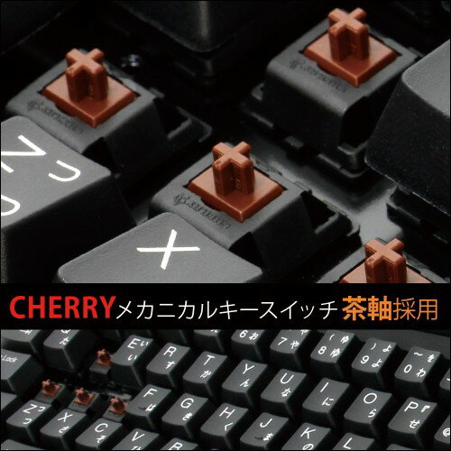 オウルテック CHERRY茶軸 日本語109フルキー メカニカルキーボード N