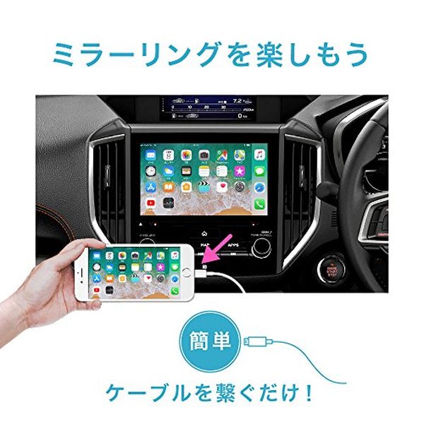 ビートソニック 有線接続 ミラーリングアダプター iPhoneシリーズ　MA02 Amazon | ビートソニック 有線接続 ミラーリングアダプター