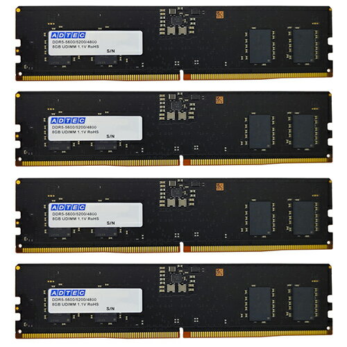 楽天市場】アドテック アドテック ADS5600D-H16GW DDR5-5600 UDIMM 8GB