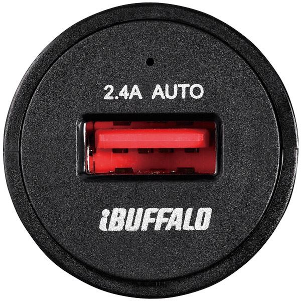 iBUFFALO シガーソケット用USB急速充電器 BSMPS2401P1BK