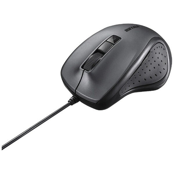 iBUFFALO 有線BlueLED光学式マウス 静音/5ボタン BSMBU308BK