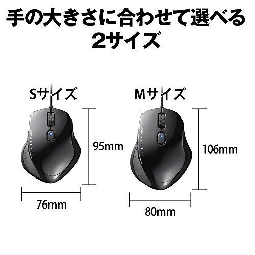 バッファロー BUFFALO 有線 BlueLED 5ボタン ネオフィットマウス Sサイズ ホワイト BSMBU515SWH
