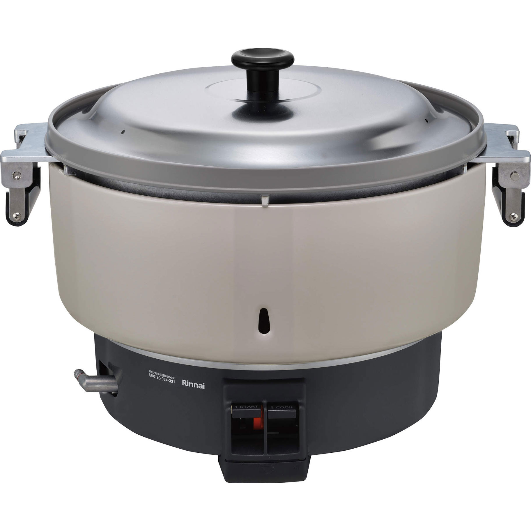 リンナイ｜Rinnai 業務用ガス炊飯器 8.0L 4升 タイプ 内釜フッ素仕様 プロパンガス LPG φ9.5ガス用ゴム管接続 RR-400CF_LP