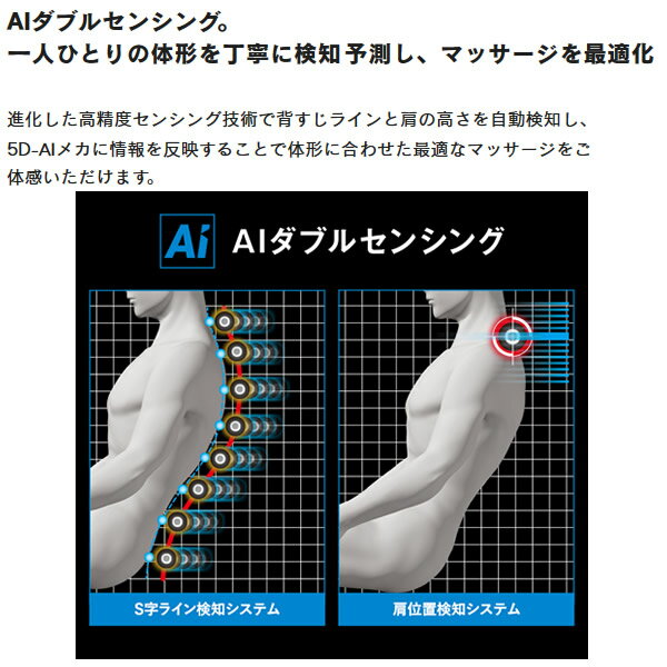 FUJIIRYOKI サイバーリラックス　マッサージチェア AS-2000(BK)