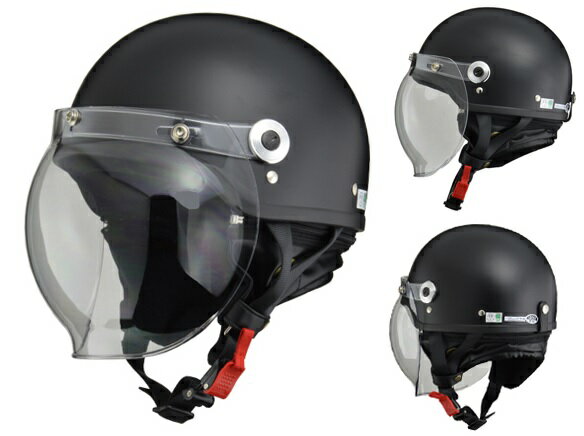 リード工業 4952652009428 CR－760 バブル付ハーフヘルメット ハーフM BK