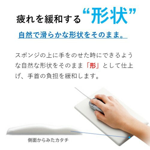 エレコム マウスパッド 疲労軽減 FITTIO High ホワイト MP-116WH(1個入)