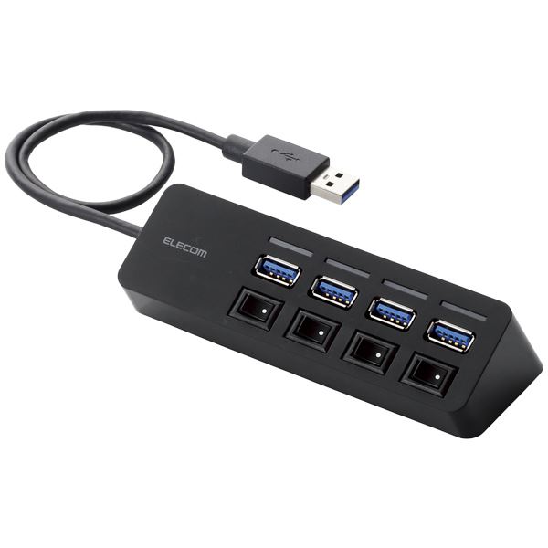 楽天市場】エレコム エレコム USBハブ 3.0 4ポート セルフパワー バスパワー 1m ACアダプタ U3H-A408SBK(1個入) |  価格比較 - 商品価格ナビ