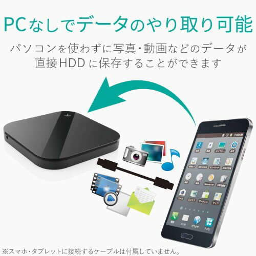 ELECOM スマートフォン用外付けバックアップハードディスク ELP-SHU005UBK
