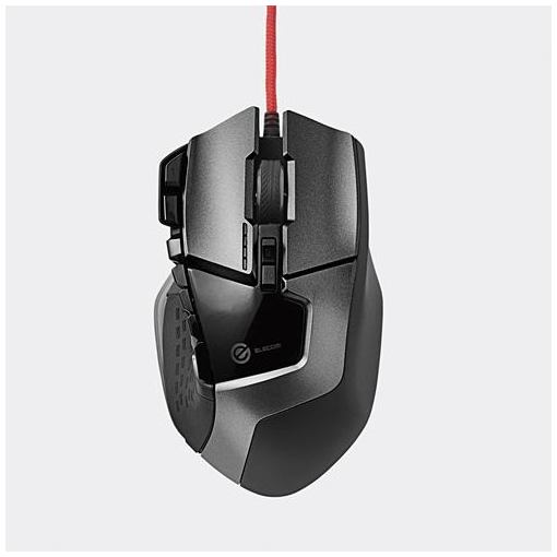 ゲーミングマウス 光学式 ハードウェアマクロ 16000dpi 13ボタン 有線 黒 M-G02URBK(1個)