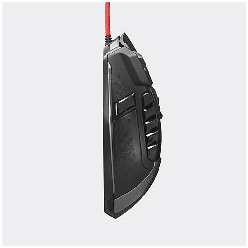 ゲーミングマウス 光学式 ハードウェアマクロ 16000dpi 13ボタン 有線 黒 M-G02URBK(1個)