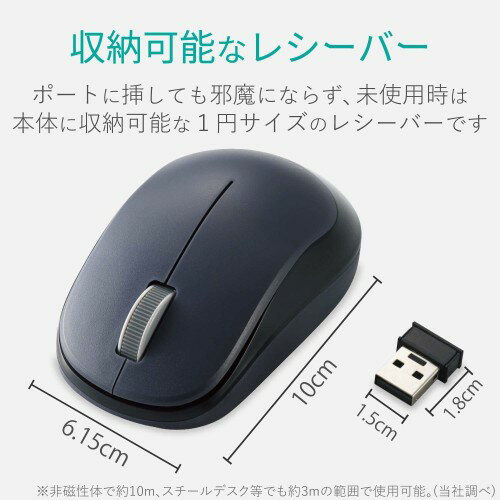 ELECOM ワイヤレスマウス M-DY12DBXBK