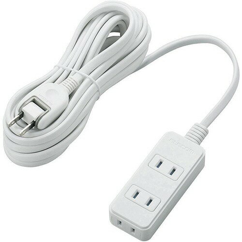 エレコム 延長コード 電源タップ 5m 2P 3個口 ホコリ防止シャッター付 T-ST02-22350WH(1個入)