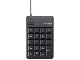 エレコム テンキー 有線 USBハブ付き Mサイズ メンブレン ブラック TK-TCM012BK(1個入)