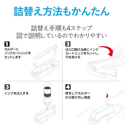 エレコム BCI-351用 詰め替えインク CANON 3色セットシアン マゼンタ イエロー 5回(1セット)