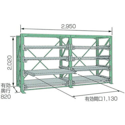 サイズは MURATEC-KDS/ムラテックKDS スライドラックSSR10-2012-4HT murauchi.co.jp - 通販 ...