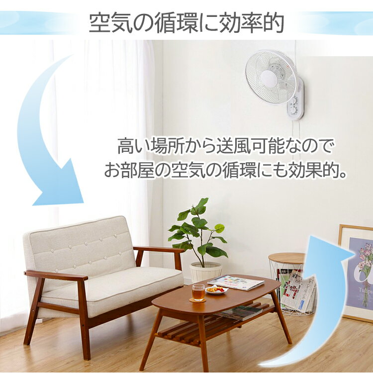 TEKNOS 30cm メカ式壁掛け扇風機 ホワイト IR-WF30M