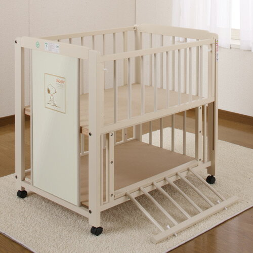 楽天市場 キンタロー 日本製ベビーベッド ミニスヌーピー棚付エコふとん付a 価格比較 商品価格ナビ