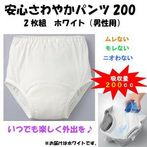 安心さわやかパンツ200男性用 同色2枚組 M・L・LL】ssin002