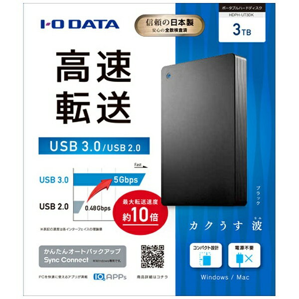 I-O DATA ポータブルハードディスク3TB「カクうす Lite」 31d+RCiqtUL.jpg