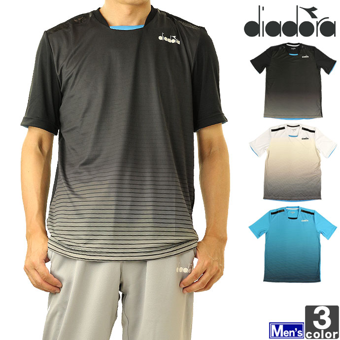 楽天市場 ディアドラ Diadora メンズ テニスウェア グラフィックトップ ブルー Fl Dtp9580 60 価格比較 商品価格ナビ