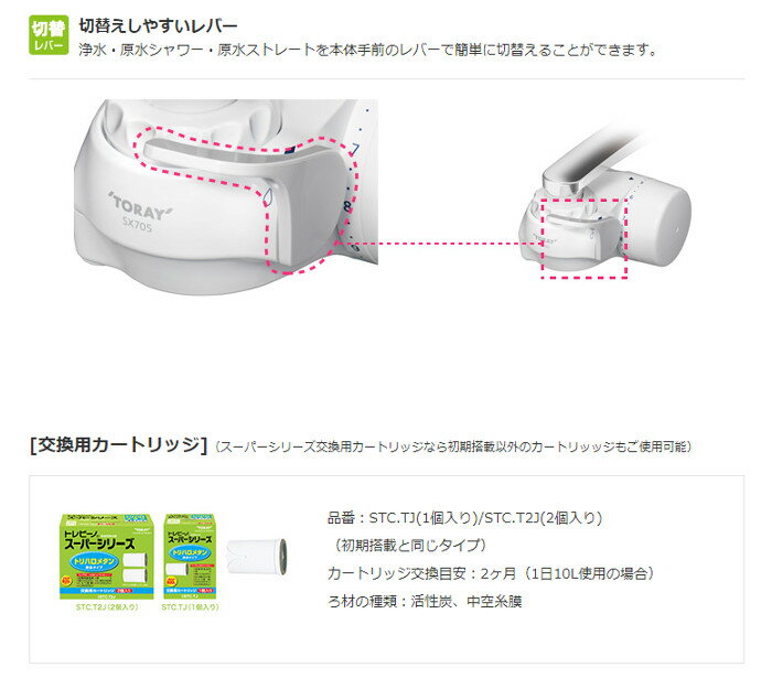 TORAY トレビーノ スーパースリム 浄水器 SX705T