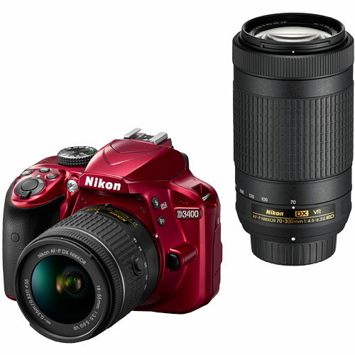 楽天市場】ニコン Nikon D3400 ダブルズームキット RED | 価格比較 - 商品価格ナビ