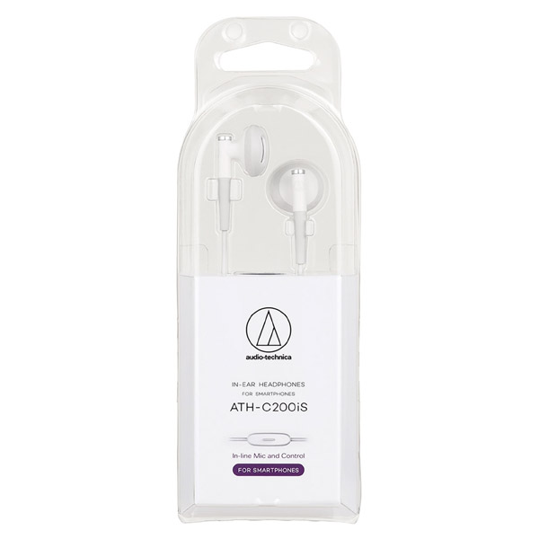 audio-technica インナーイヤーヘッドホン ATH-C200IS WH