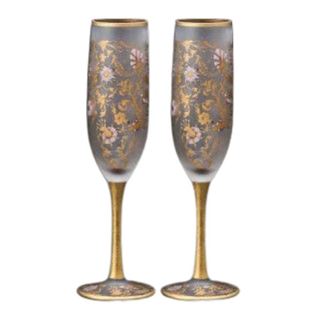 石塚硝子 エルドラード アラベスクシルバー ゴールド グラス ペア