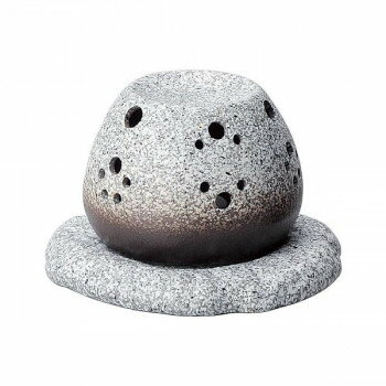 ヤマキイカイ 山房石風電気茶香炉 径14cm グレー G1622 ヤマキイカイ 山房石風電気茶香炉 径14cm グレー F-1624⁄G1622