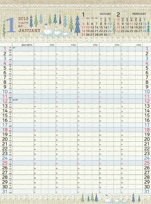 楽天市場 アートプリントジヤパン 家族カレンダー L イラスト 2015年