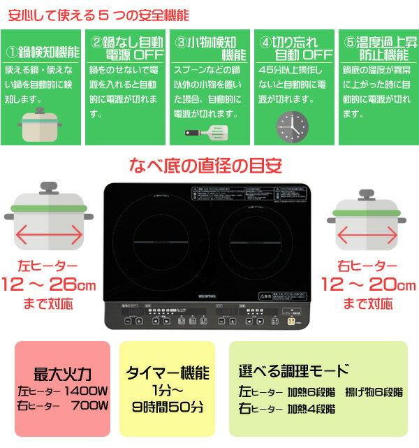 楽天市場】アイリスオーヤマ IRIS IH調理器 IHK-W1S-B | 価格比較