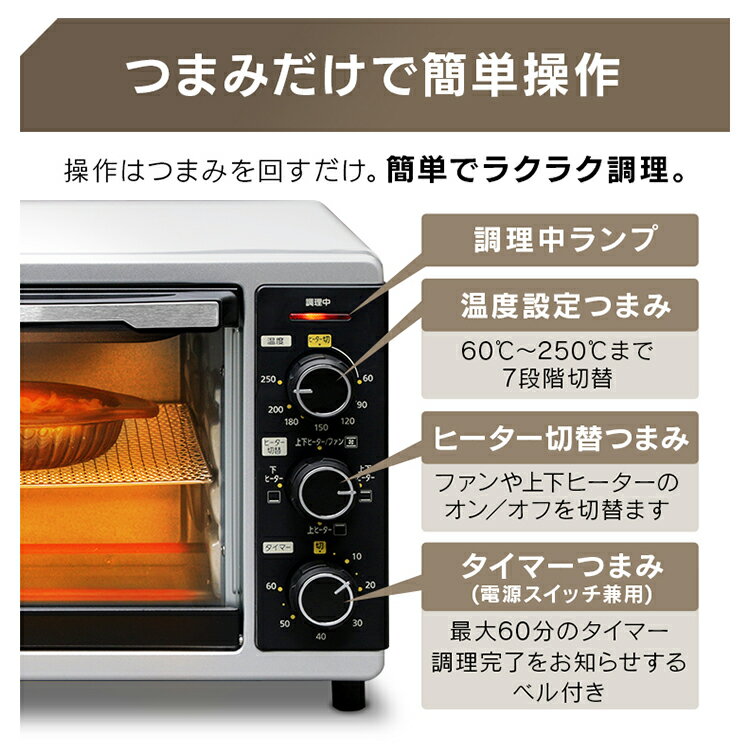 ノンフライ熱風 コンベクションオーブン PFC-D15A-W 2020年製 - 電子