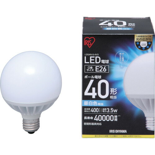 楽天市場 アイリスオーヤマ Ledボール球 40w 昼白色 Ldg4n G 4v3 電球色 Ldg4l G 4v3 アイリスオーヤマ 価格比較 商品価格ナビ