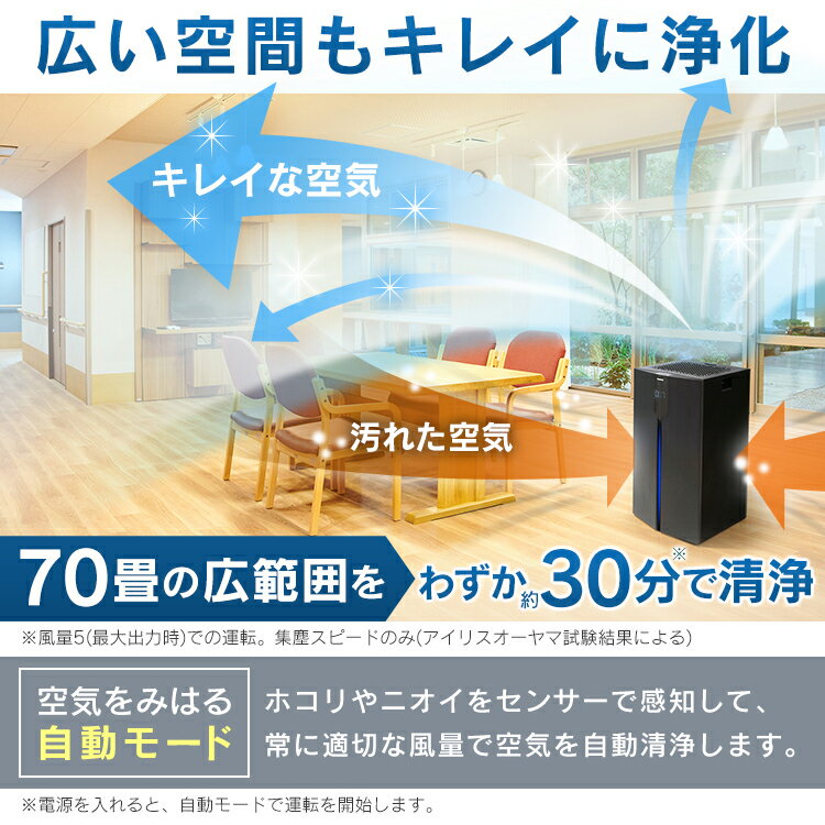 IRIS 空気清浄機 70畳 IAP-A150H-B