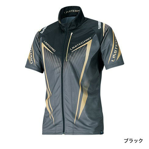 シマノ フルジップシャツ リミテッド プロ 半袖 SH 012S ブラック Lサイズ