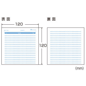 プラケース用インデックスカード・薄手（罫線入）［JP-IND13-100］