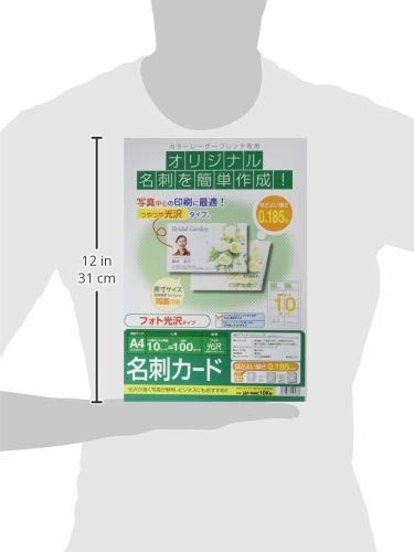 サンワサプライ カラーレーザー用フォト光沢名刺 LBP-MMC10KN