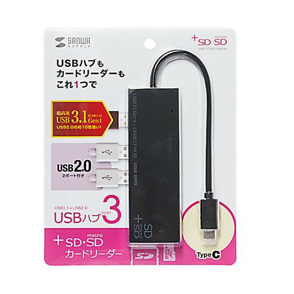 サンワサプライ USB3.1 Type-C マルチカードリーダー ADR-3TCML40BKN tH1r6iQGYd, パソコン周辺機器 -  ritnak.org