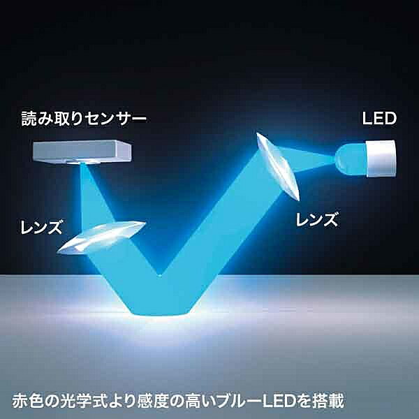 サンワサプライ 有線ブルーLEDマウス ブラック MA-BL150BK