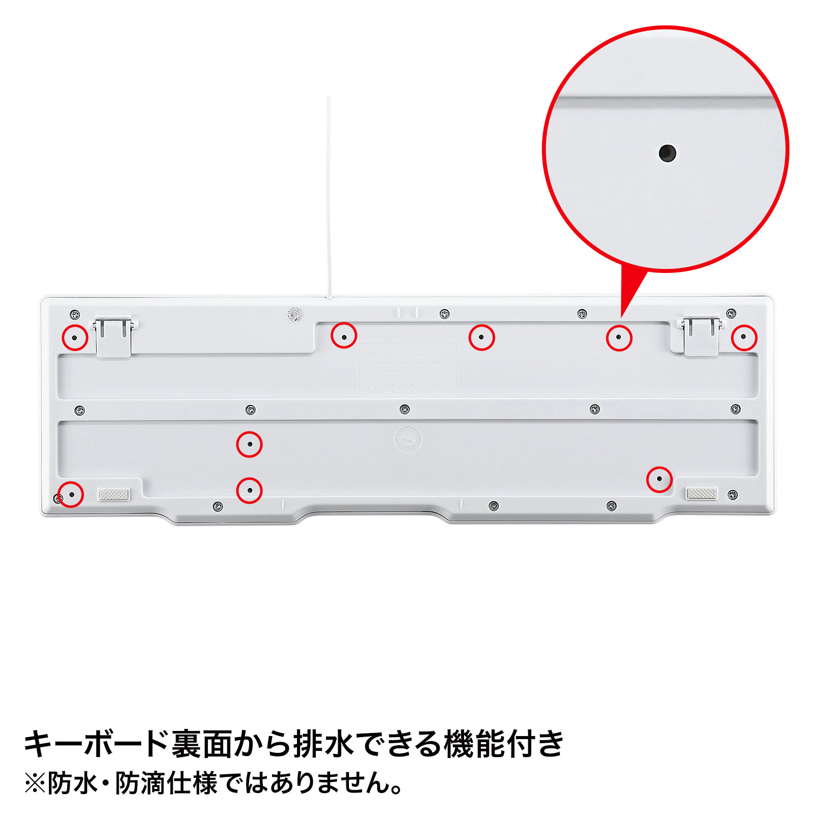 SANWA SUPPLY USBキーボード ホワイト SKB-L1UN