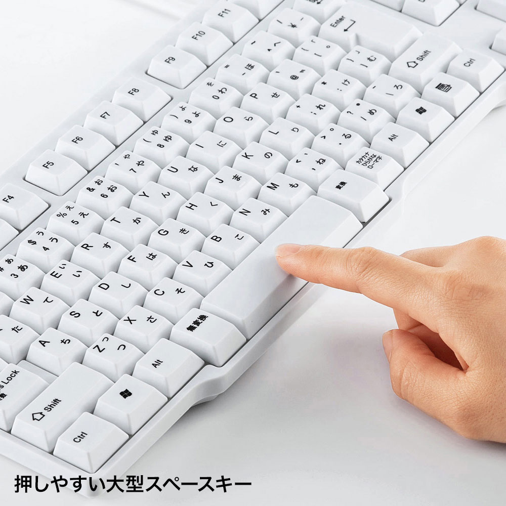 SANWA SUPPLY USBキーボード ホワイト SKB-L1UN