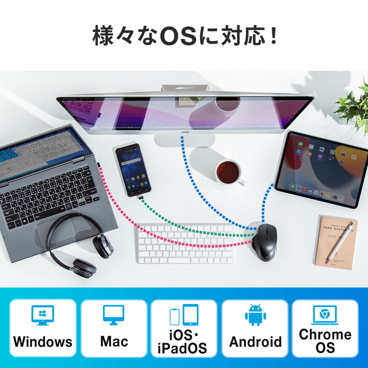 充電式ワイヤレスマウス EZ4-MAWBT175