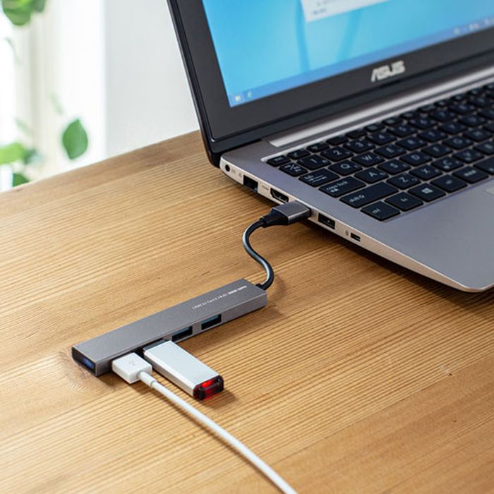 SANWA SUPPLY USB3.2 Gen1 4ポート スリムハブ USB-3H423SN