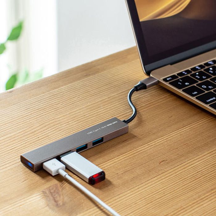 SANWA SUPPLY USB Type-C 4ポートスリムハブ USB-3TCH25SN