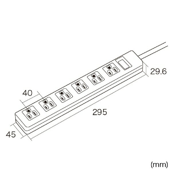 すずらん （まとめ）サンワサプライ シャッタータップ 6個口 2.5m TAP