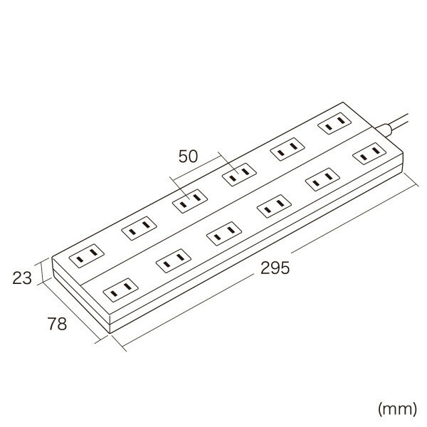 SANWA SUPPLY 電源タップ TAP-2312-2W