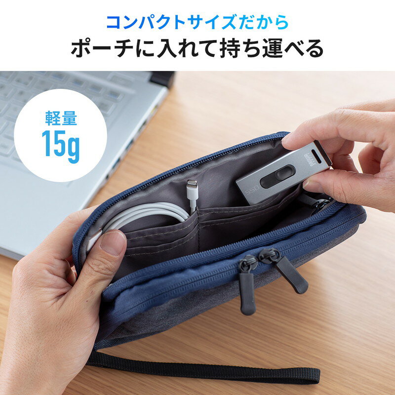 スティック型SSD 外付け USB3.2 Gen2 2TB シルバー
