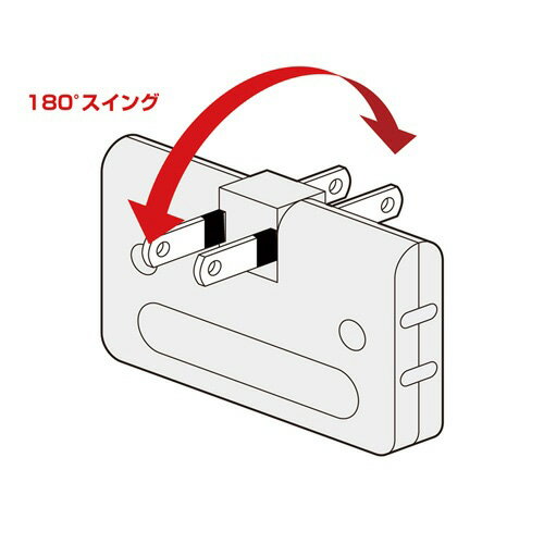 サンワサプライ トリプルタップ(2P・3個口・ブラック) TAP-AC5BKN