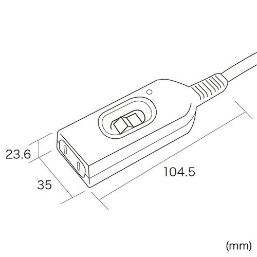 SANWA SUPPLY 中間スイッチ付延長コード TAP-B7-1N