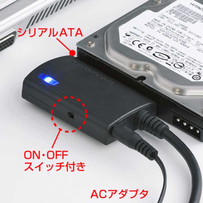 サンワサプライ SATA-USB3.0変換ケーブル USB-CVIDE3